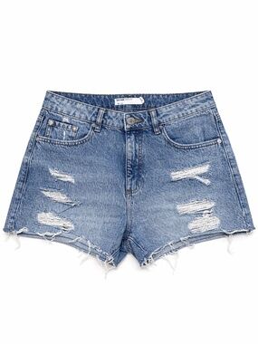 Garage Ripped High-Rise Mom Denim Shorts – Size 7/28 EUC